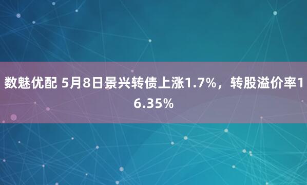 数魅优配 5月8日景兴转债上涨1.7%，转股溢价率16.35%